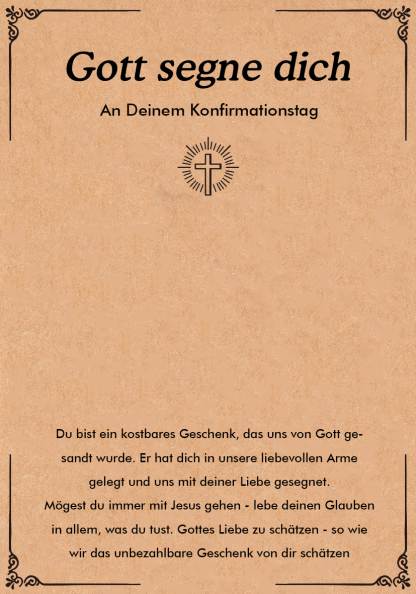 Naturstein Konfirmation Armband - Gott segne dich an deinem Konfirmationstag-zur Konfirmation Geschenk mit Nachrichtenkarte
