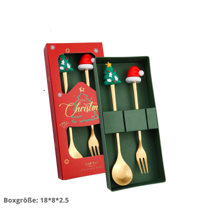 Weihnachtsgeschirr Löffel Gabel