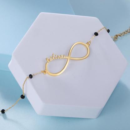 Infinity Armband mit 1 Namensgravur Kundenspezifisch
