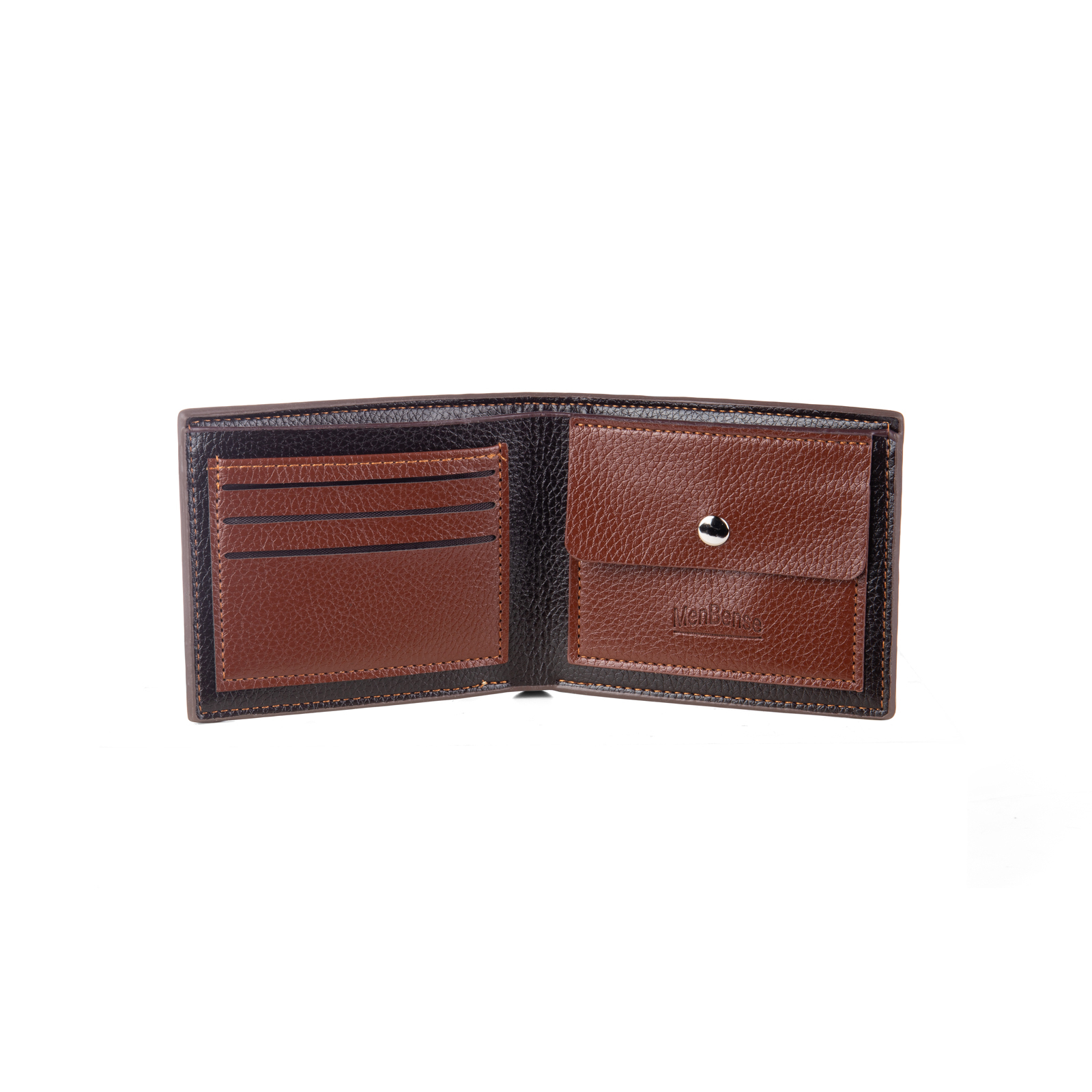 Herren Personalisierte Foto & Text PU Leder kompakte Geldbörse Snap-Geldbörse