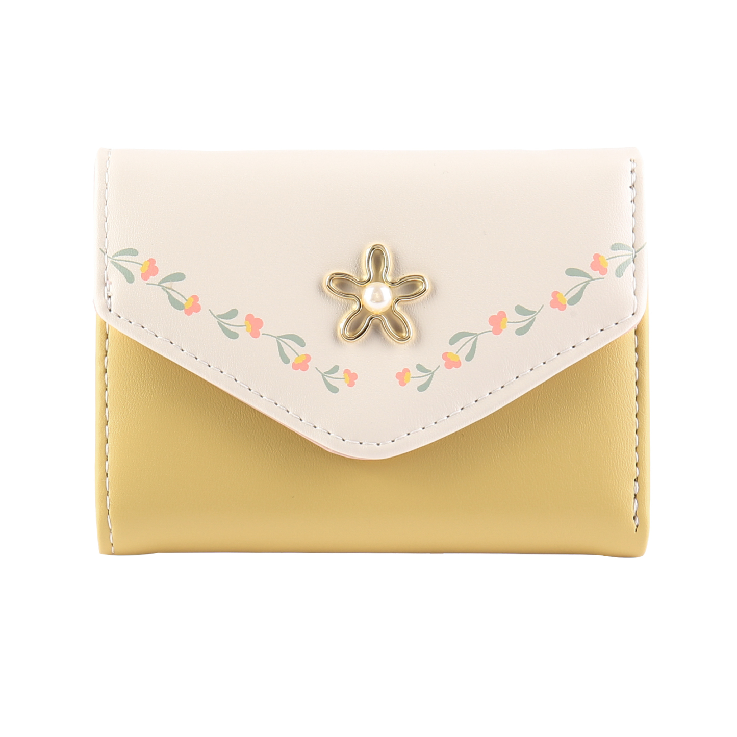 Damen Personalisiertes Foto PU Leder Blume Klapp-Portemonnaie Geldbörse