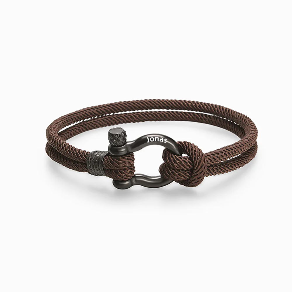 Personalisierbares 1 Name Handseil Armband-An meinen Sohn Glaube an dich selbst-Geschenk mit Nachrichtenkarte Kettenmachen