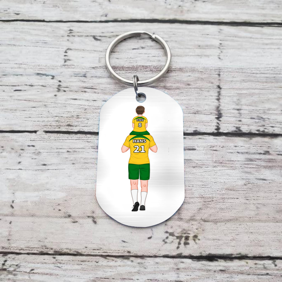 Personalisierbarer 2-4 Namen Schlüsselanhänger-Fahr vorsichtig, Papa-Geschenk für Vater