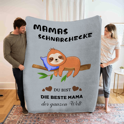 Decke - Mamas Schnarchecke Bestes Geschenk für Mutter - Du bist die beste Mama der ganzen Welt