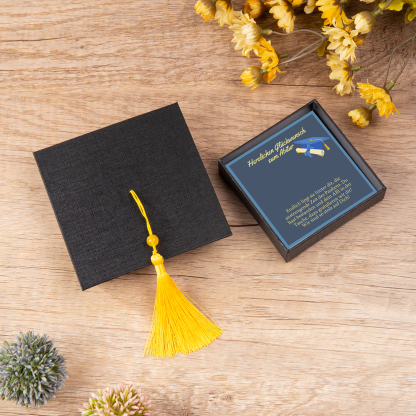 925 Sterling Silber Herz Halskette-Herzlichen Glückwunsch zum Abitur Wir sind so stolz auf Dich-Geschenk mit Nachrichtenkarte