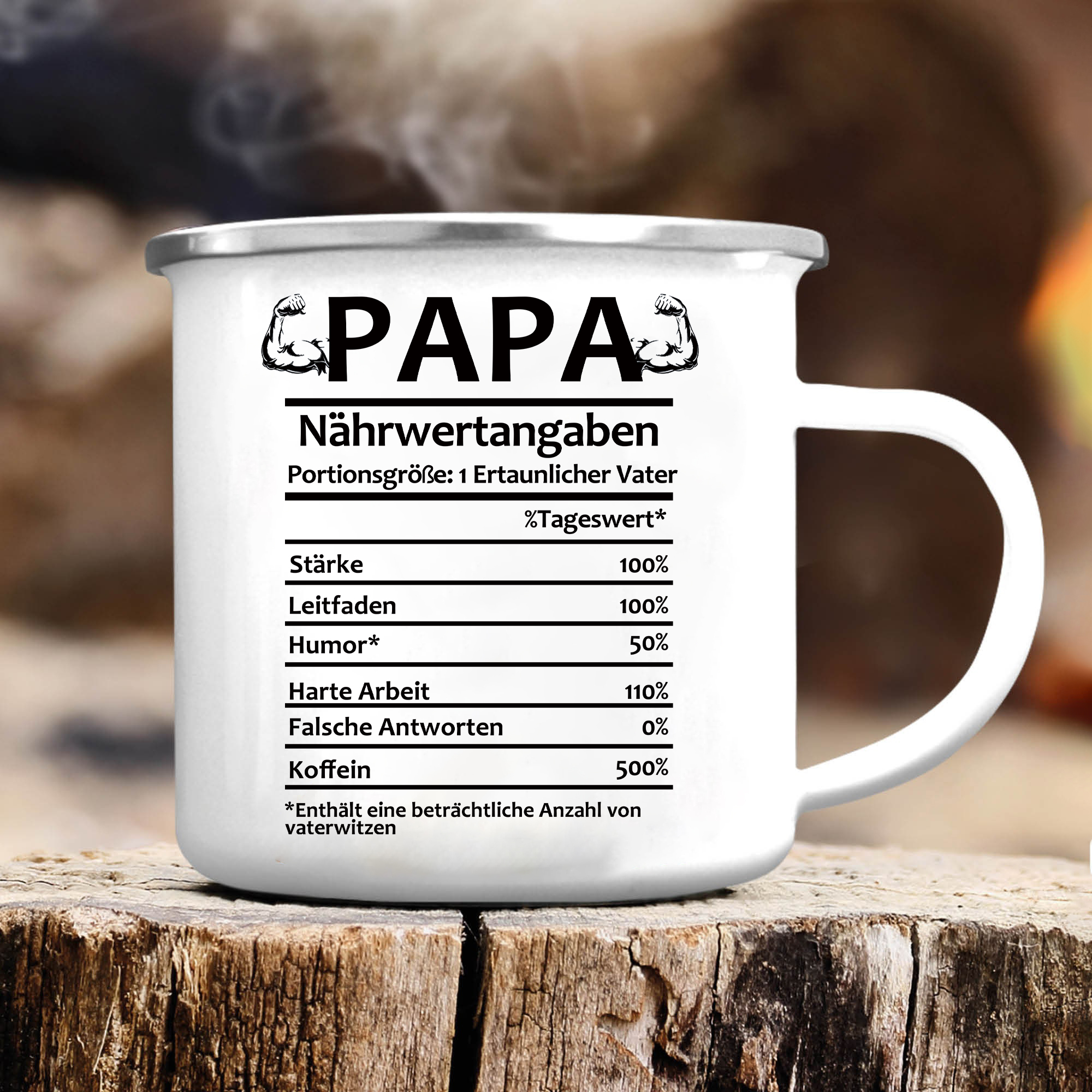 Emaille Tasse-Ertaunlicher Vater-Emaille Becher für Vater