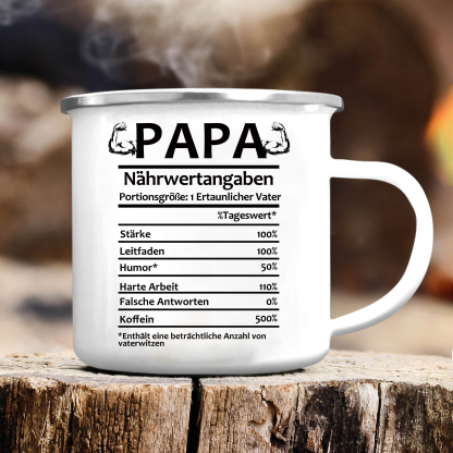 Emaille Tasse-Ertaunlicher Vater-Emaille Becher für Vater