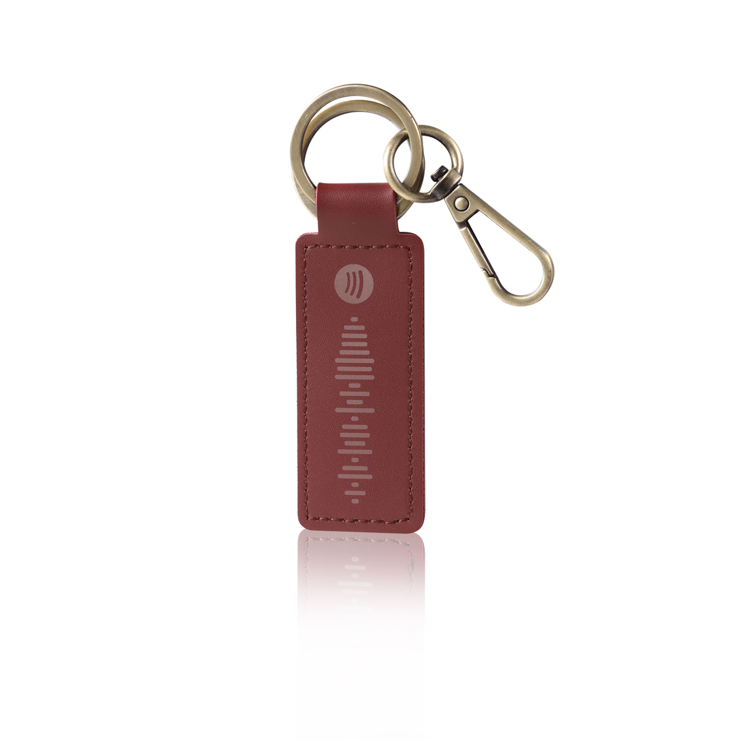 Personalisierter Spotify Code PU Leder BirkeSchlüsselanhänger