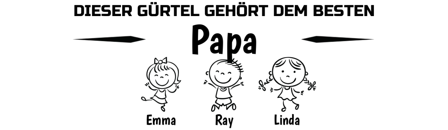 Personalisierter 1-6 Namen Schwarz Herren Ledergürtel - Diese Gürtel gehört dem besten Papa- Geschenk für Papa/Ehrmann