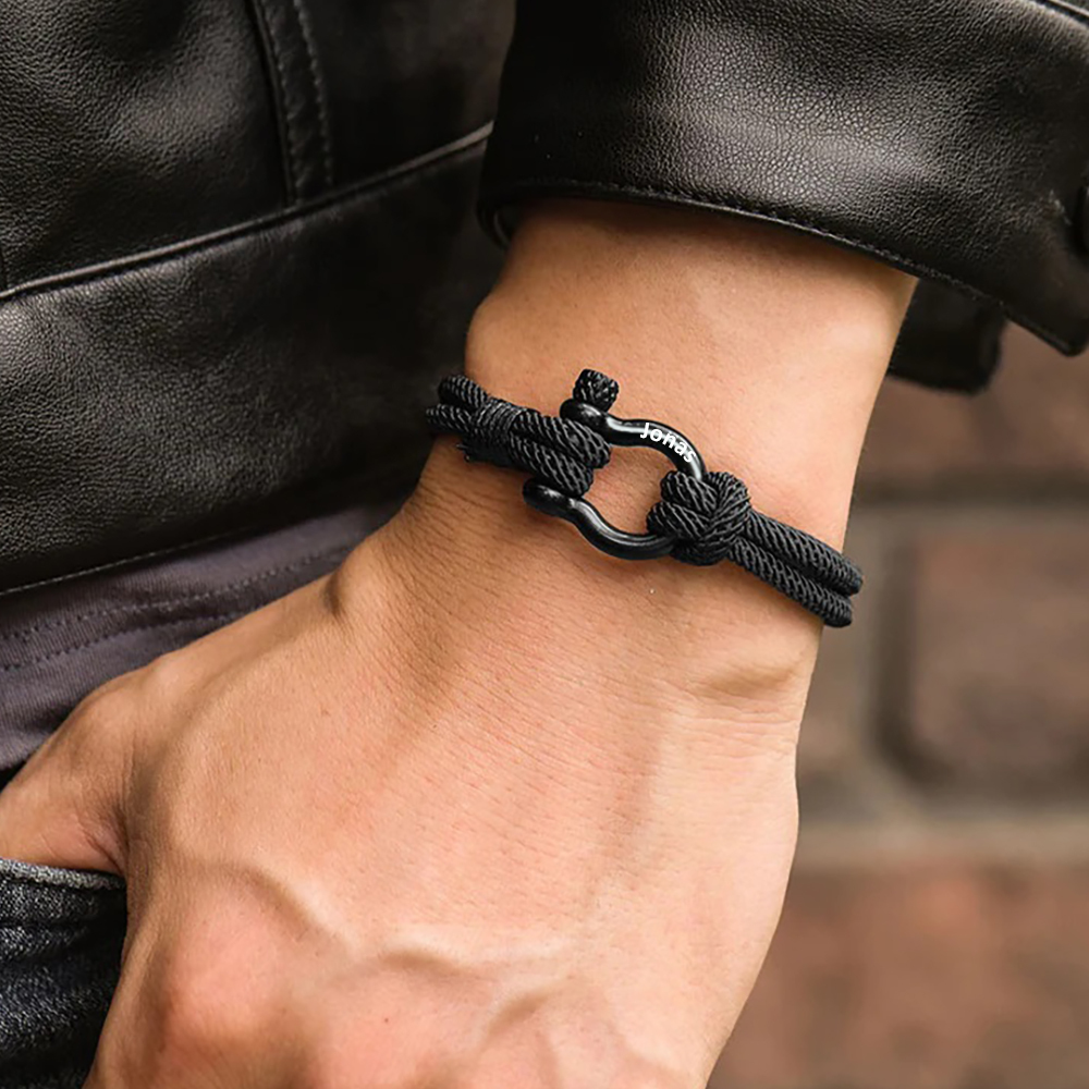 Personalisierbares 1 Name Handseil Armband-An meinen Sohn Glaube an dich selbst-Geschenk mit Nachrichtenkarte