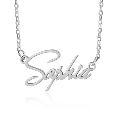 Personalisierbare Name Zarte Halskette & Geschenkkarte Geschenkbox Set Weihnachtsgeschenk