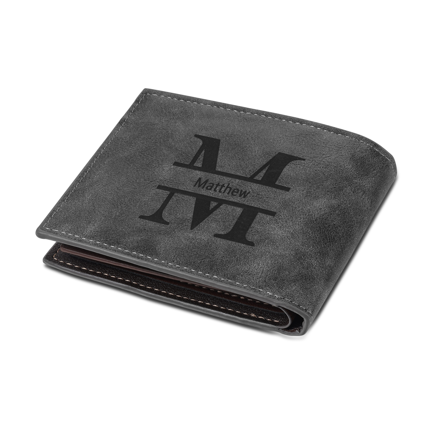 Personalisierte Foto & Name & 1 Buchstabe PU Leder Geldbörse