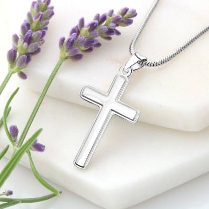 925 Sterling Silber An Unseren Sohn von Mama & Papa  Kommunion Kreuz Halskette - Geschenk mit Nachrichtenkarte