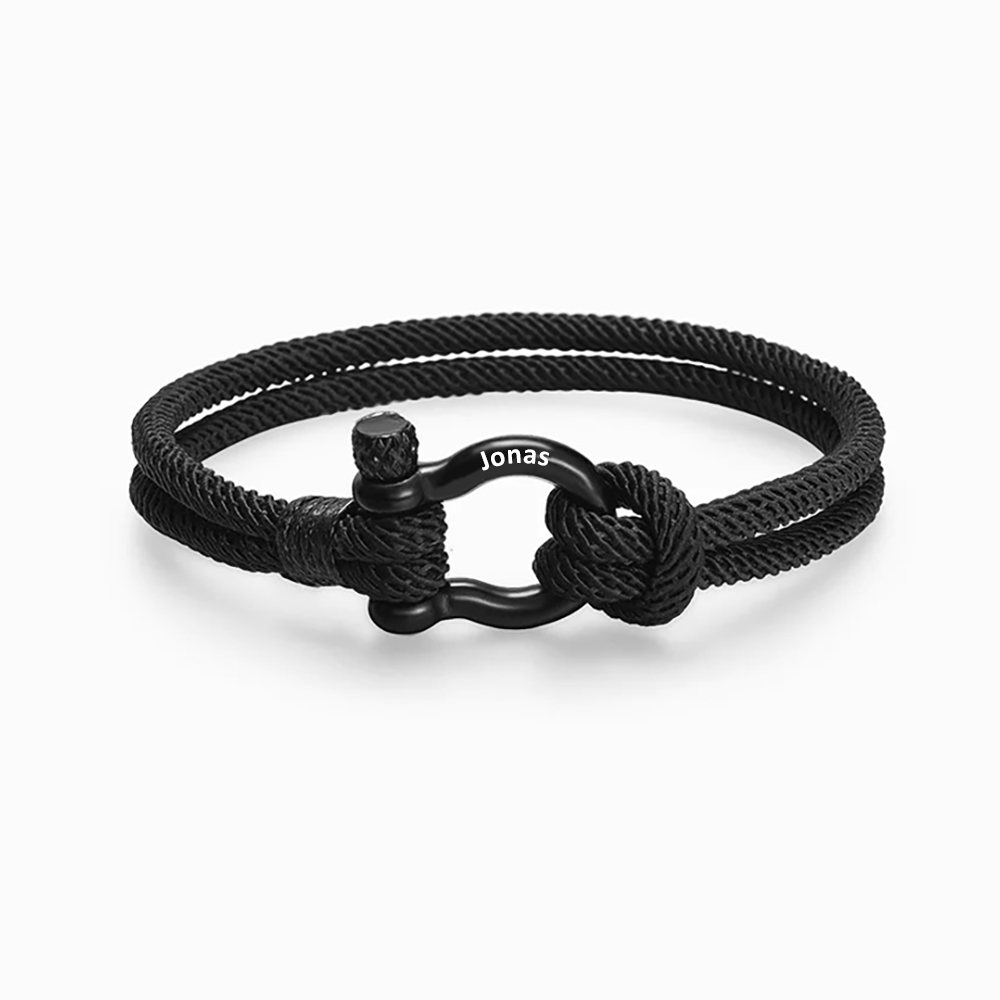 Personalisierbares 1 Name Handseil Armband-An meinen Sohn Glaube an dich selbst-Geschenk mit Nachrichtenkarte