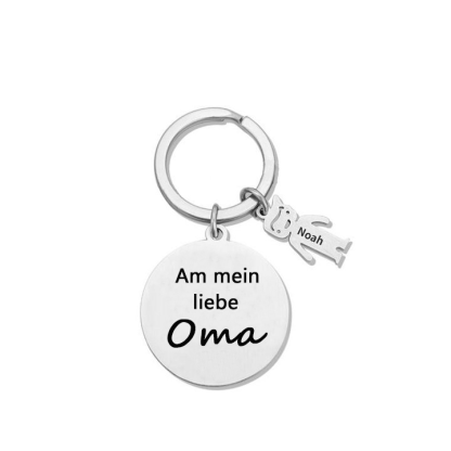 Gravur 1 Name & Wunschtext Familie Schlüsselanhänger - Dieser Vater ( oder Mutter, Opa, Oma, usw. ) Gehört zu ...