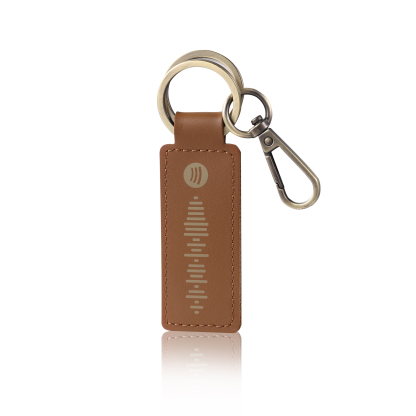 Personalisierter Spotify Code PU Leder Schlüsselanhänger