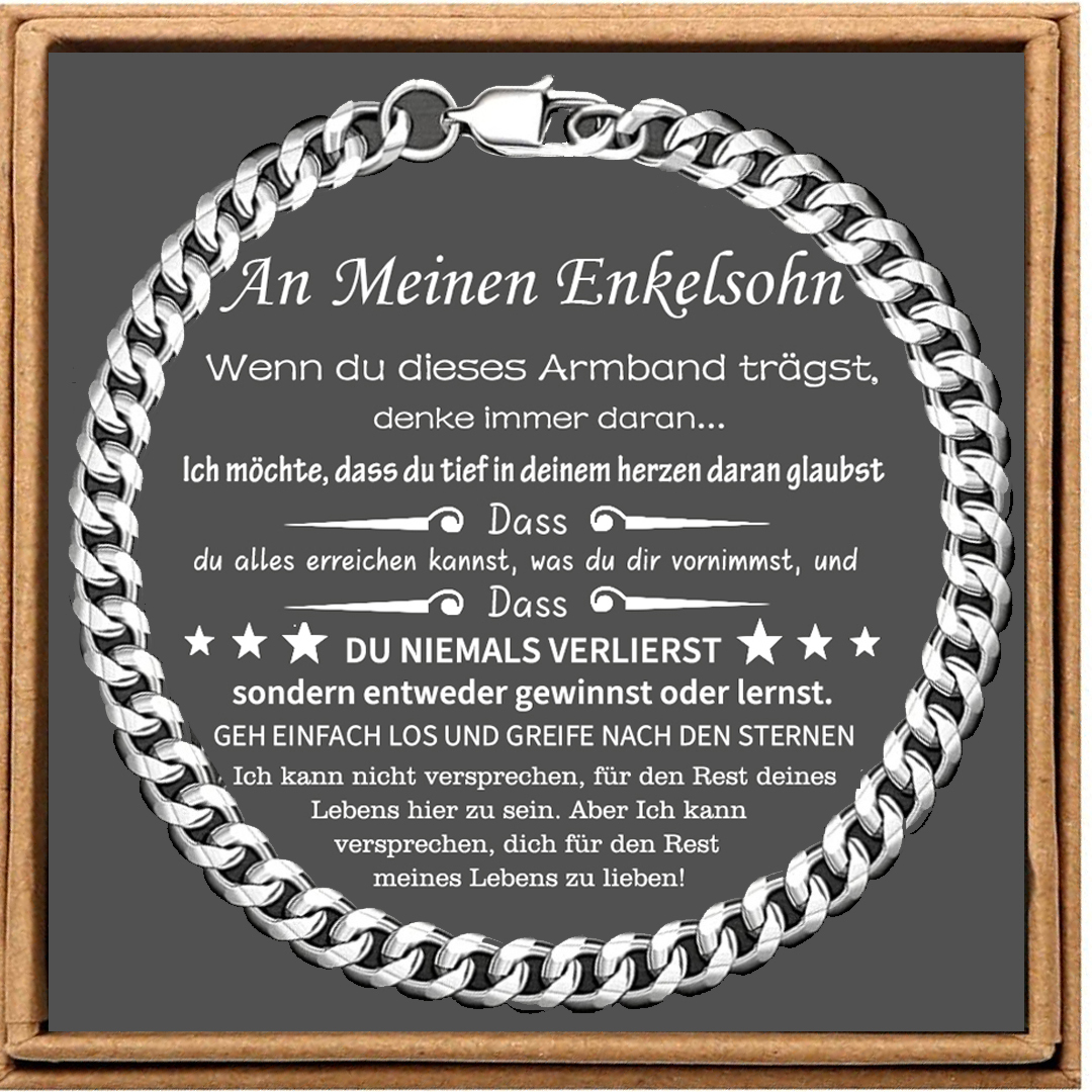 Herren Armband- An Meinen Enkel-Geschenk mit Nachrichtenkarte