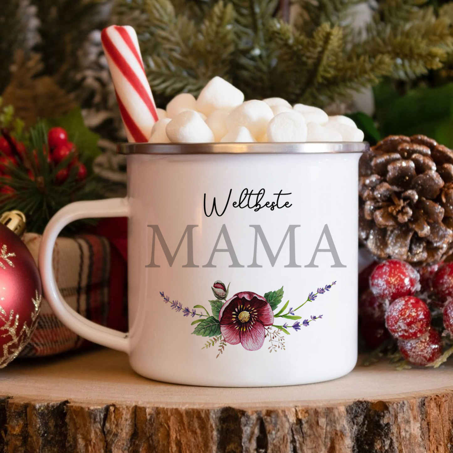 Emaille Tasse-Weltbeste Mama-Emaille Becher für Mutter