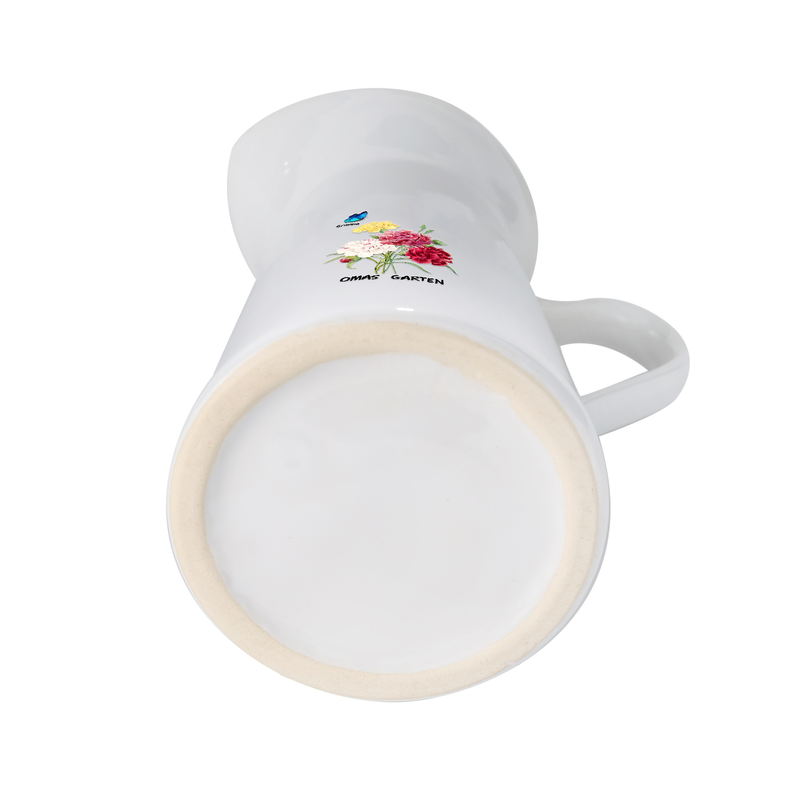 Personalisiertet 1 Name & Text Blumen & Schmetterling Gießvase mit Henkel Familie Vase