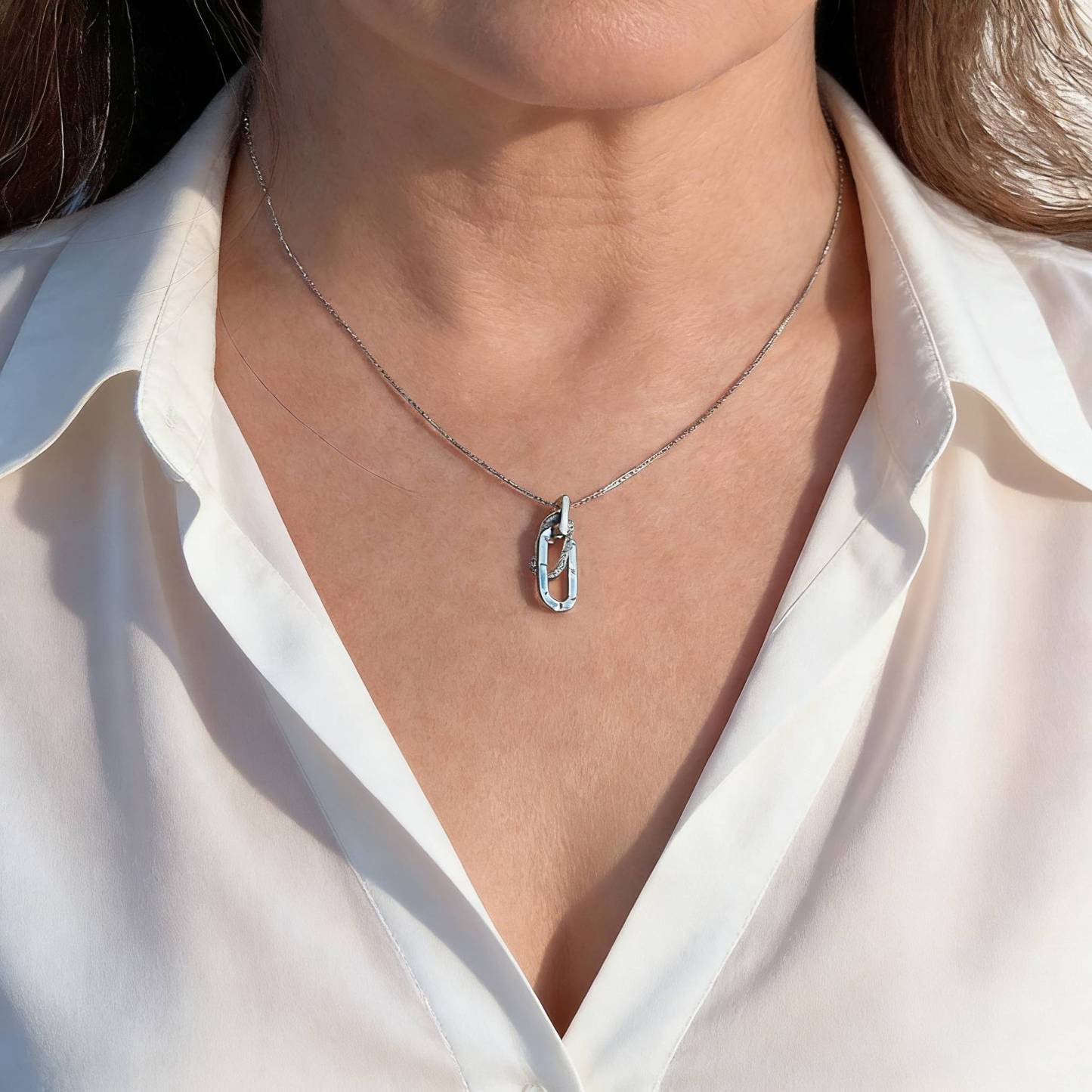 S925 Silber Mutter & Tochter Halskette-Für immer Verbunden