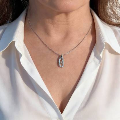 S925 Silber Mutter & Tochter Halskette-Für immer Verbunden