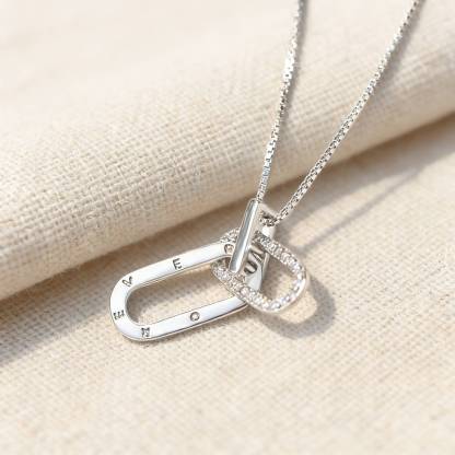 S925 Silber Mutter & Tochter Halskette-Für immer Verbunden