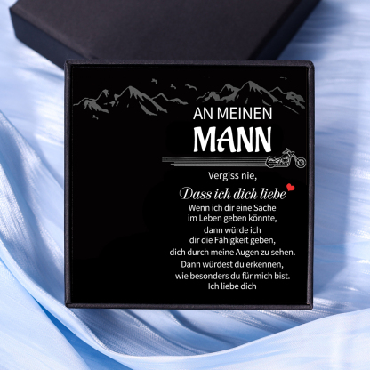 Geschenkkarte Set mit Box & Nachrichtenkarte-An meinen Mann