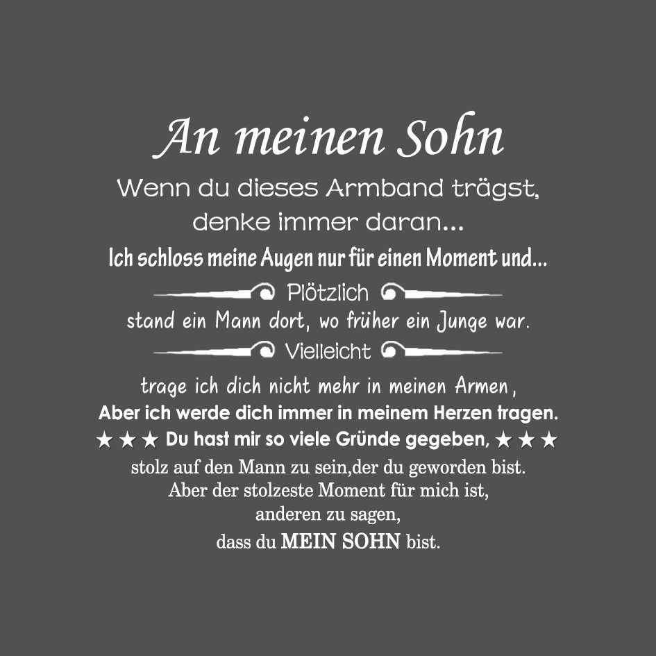 Herren Edelstahl Armband- An Meinen Sohn-Geschenk mit Nachrichtenkarte