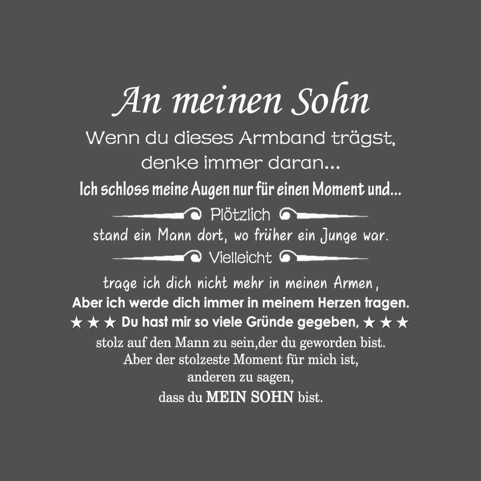 Herren Edelstahl Armband- An Meinen Sohn-Geschenk mit Nachrichtenkarte