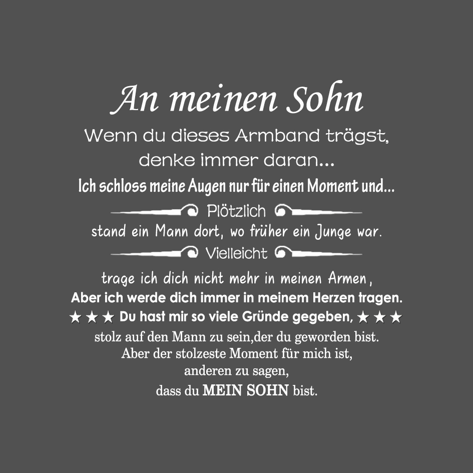 Liebe Karte- An meinen Sohn