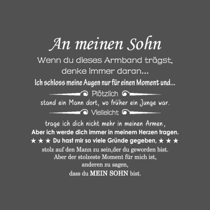 Liebe Karte- An meinen Sohn