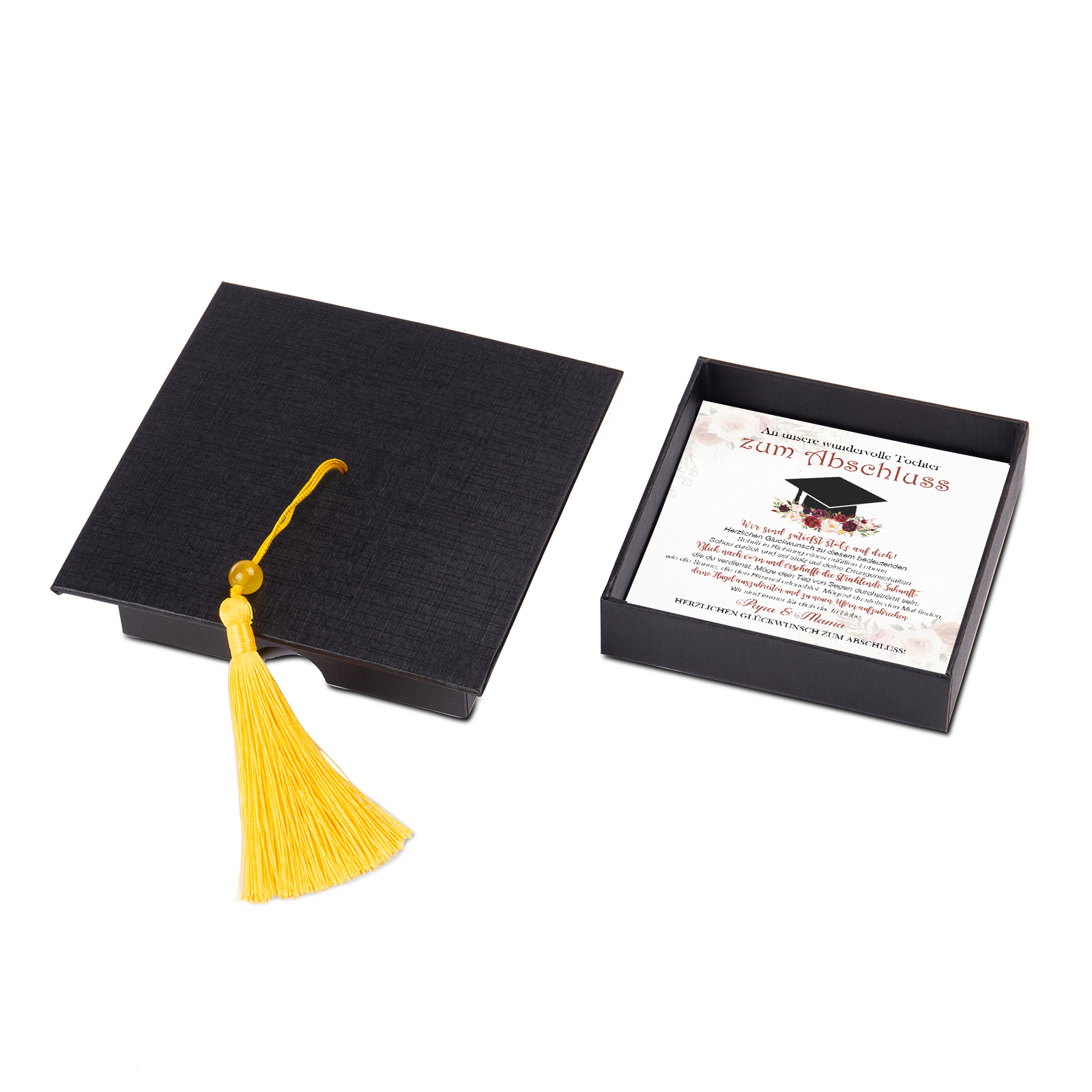 925 Sterling Silber Herz Halskette-An unsere wundervolle Tochter zum Schulabschluss-Geschenk mit Nachrichtenkarte