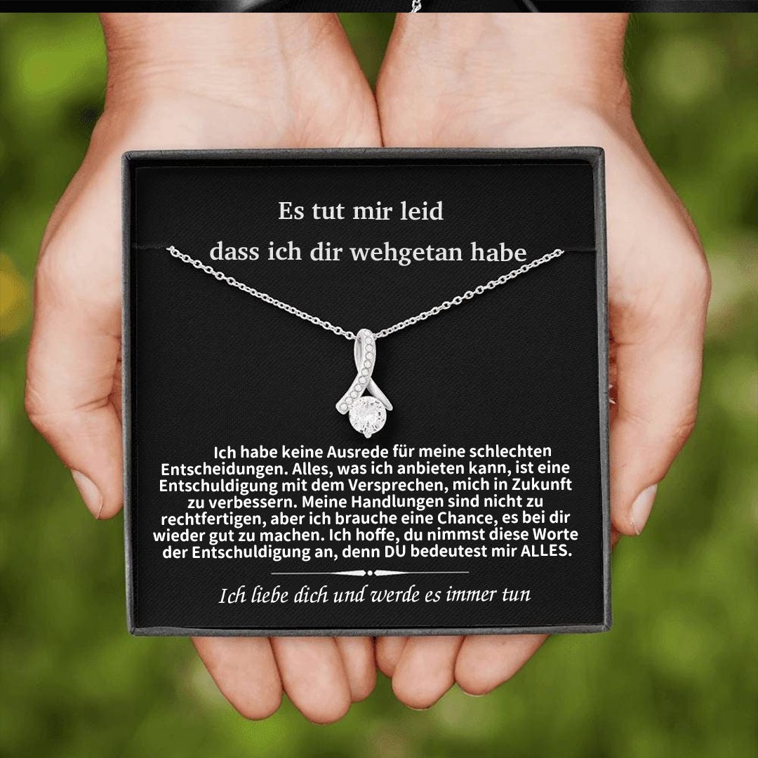925 Sterling Silber- Ich Brauche Eine Chance-Geschenk mit Nachrichtenkarte-Entschuldigungsgeschenk