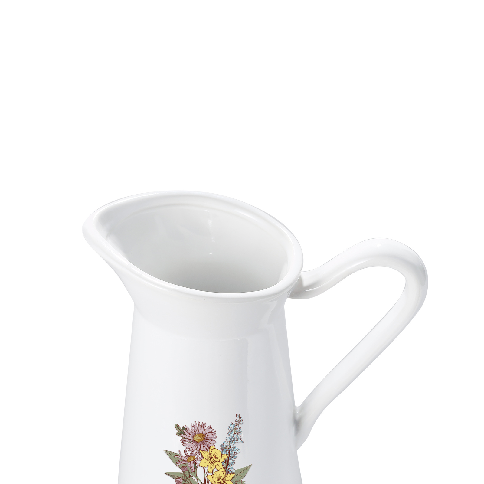 Personalisierte 3 Namen & Geburtsblumen & Text Gießvase mit Henkel Familie Vase
