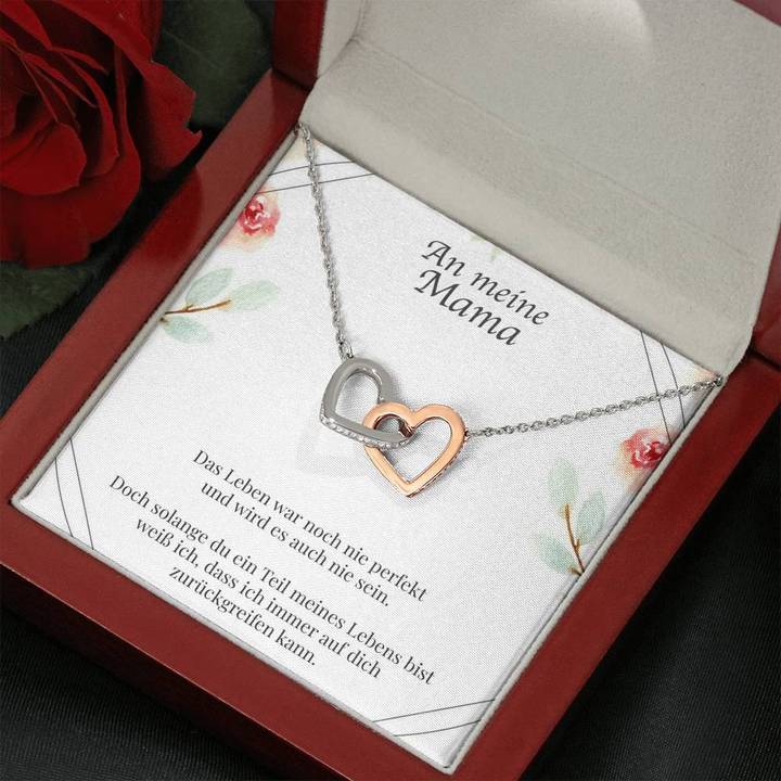 S925 Silber Herz Halskette - An Meine Mama von Kind - Muttertag Geschenk mit Nachrichtenkarte 