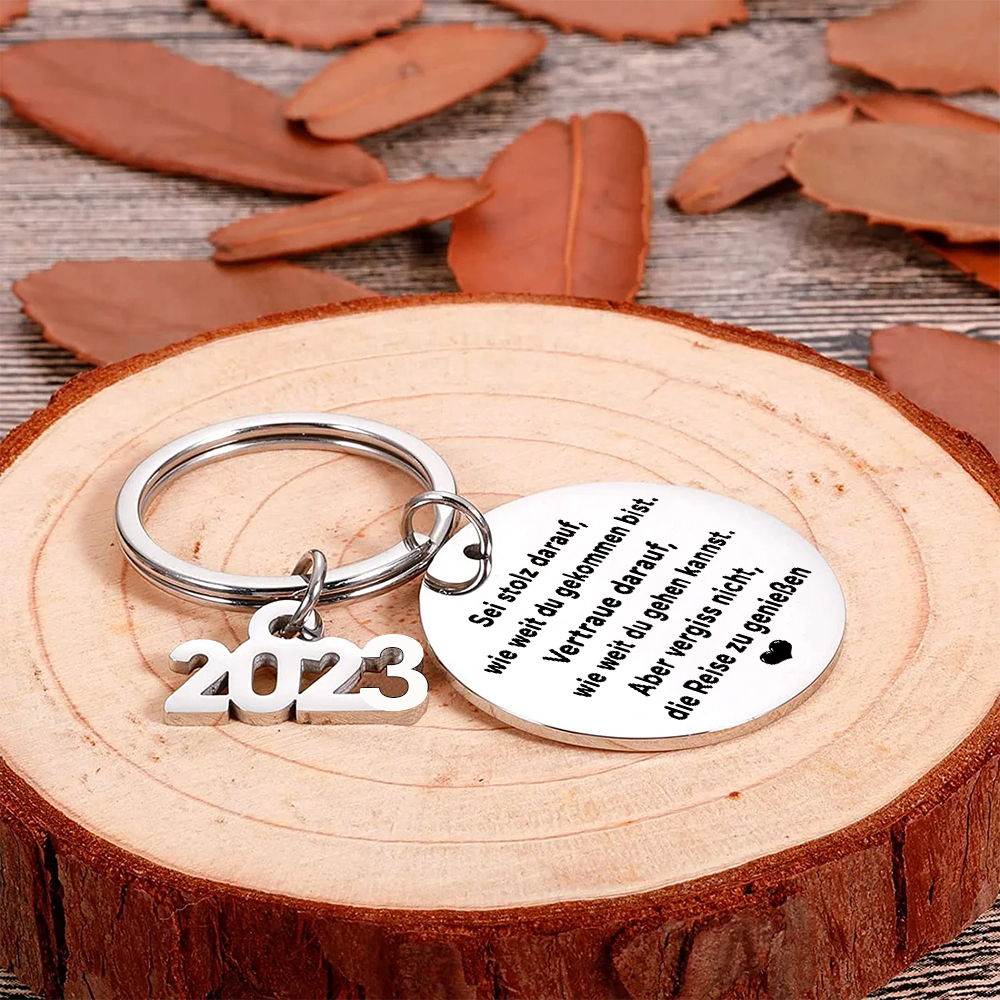 2024 ABI Schlüsselanhänge-Sei stolz darauf, wie weit du gekommen bist-Geschenke zum Abitur