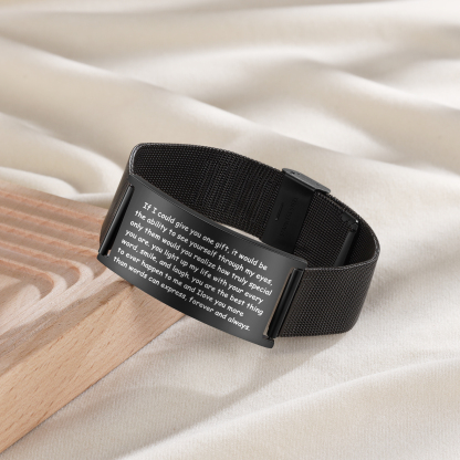 Herren Gravur Wunschtext Armband