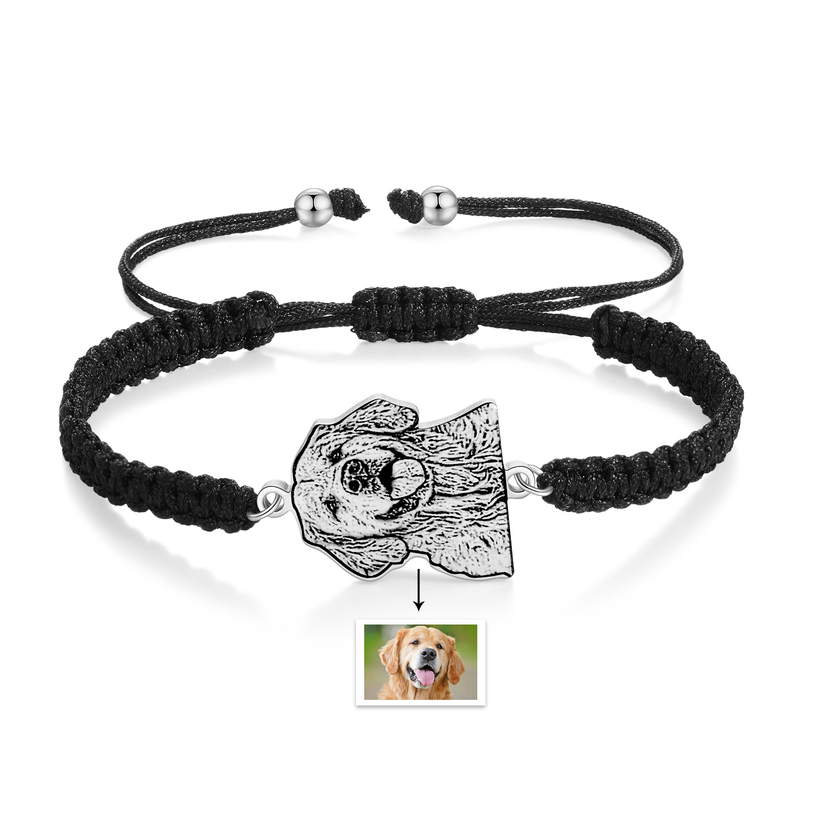 Personalisiertes Foto Haustier Handseil Armband Haustier Andenken Geschenk
