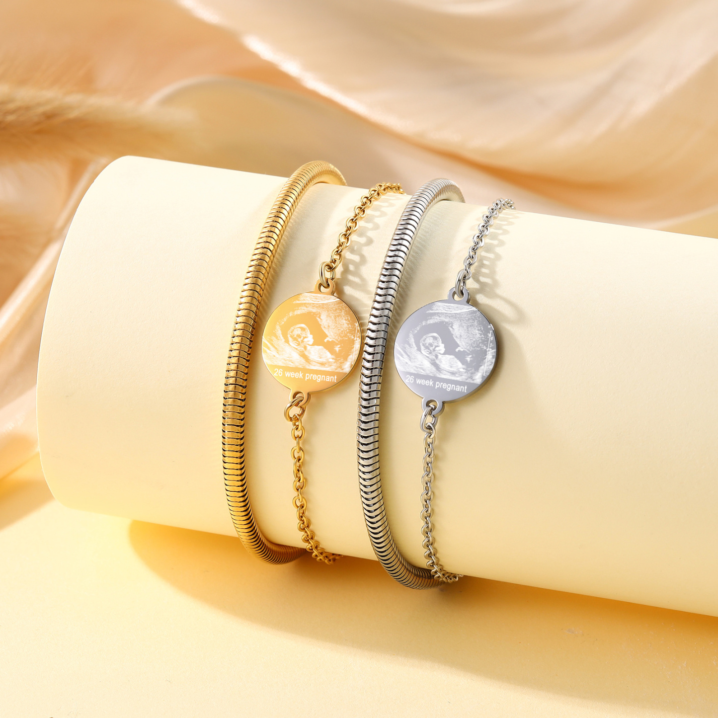 Personalisiertes Hausetiert Foto - Schlangenkette-Armband