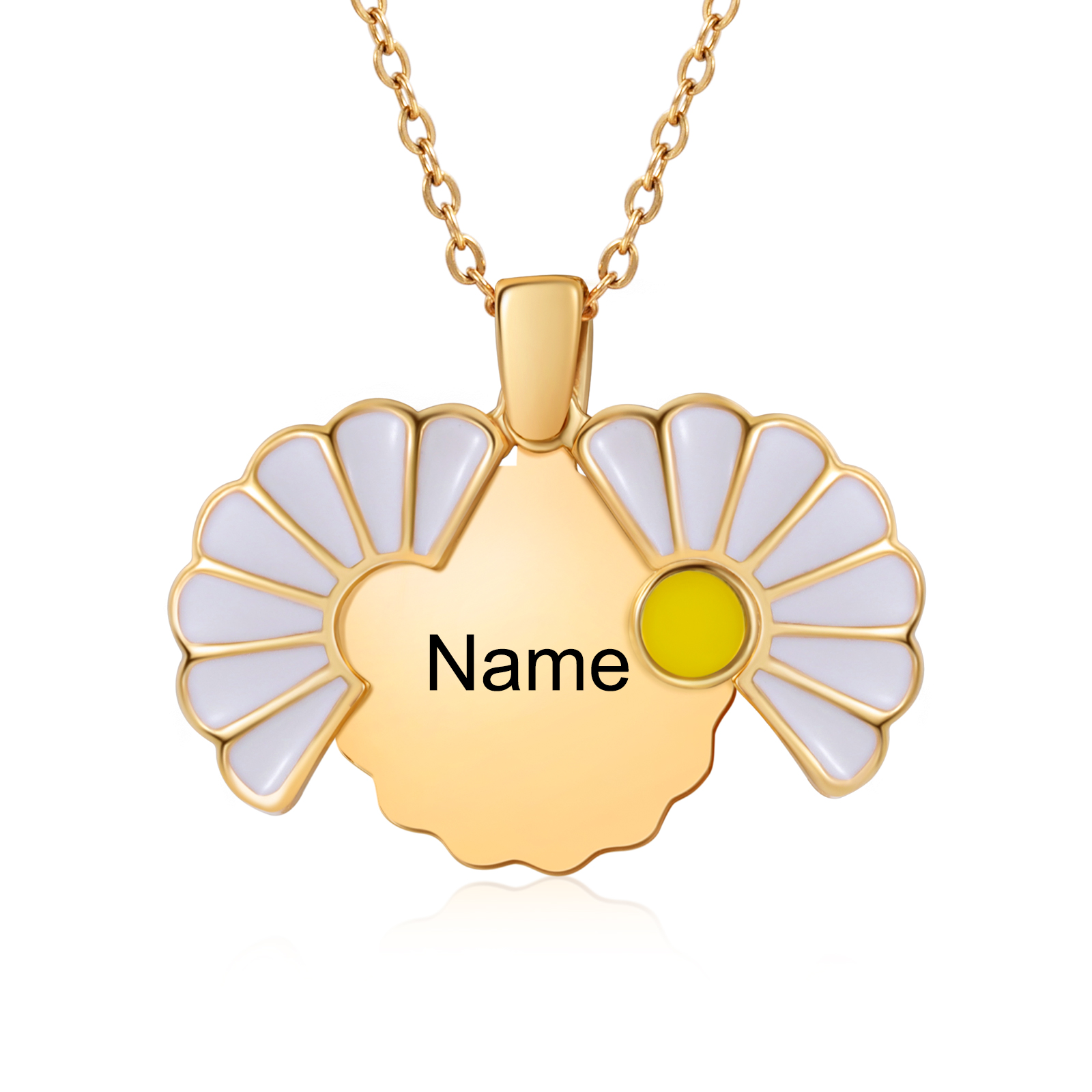 Personalisierte Name Gänseblümchen Halskette-An meine Tochter-Geschenk mit Nachrichtenkarte