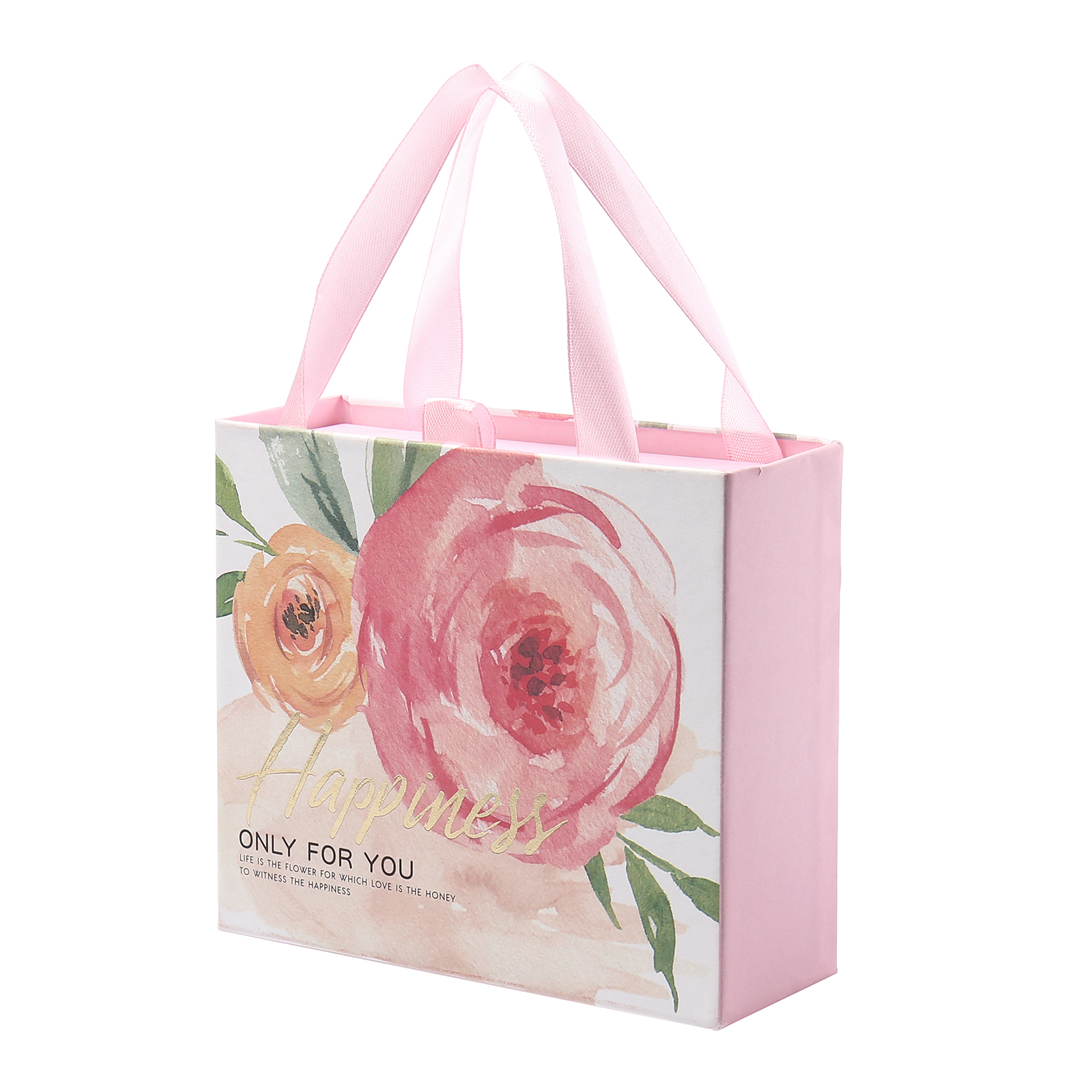 Geschenk Exquisite Rosa Rose Ausziehbar Verpackung Box Geschenktasche