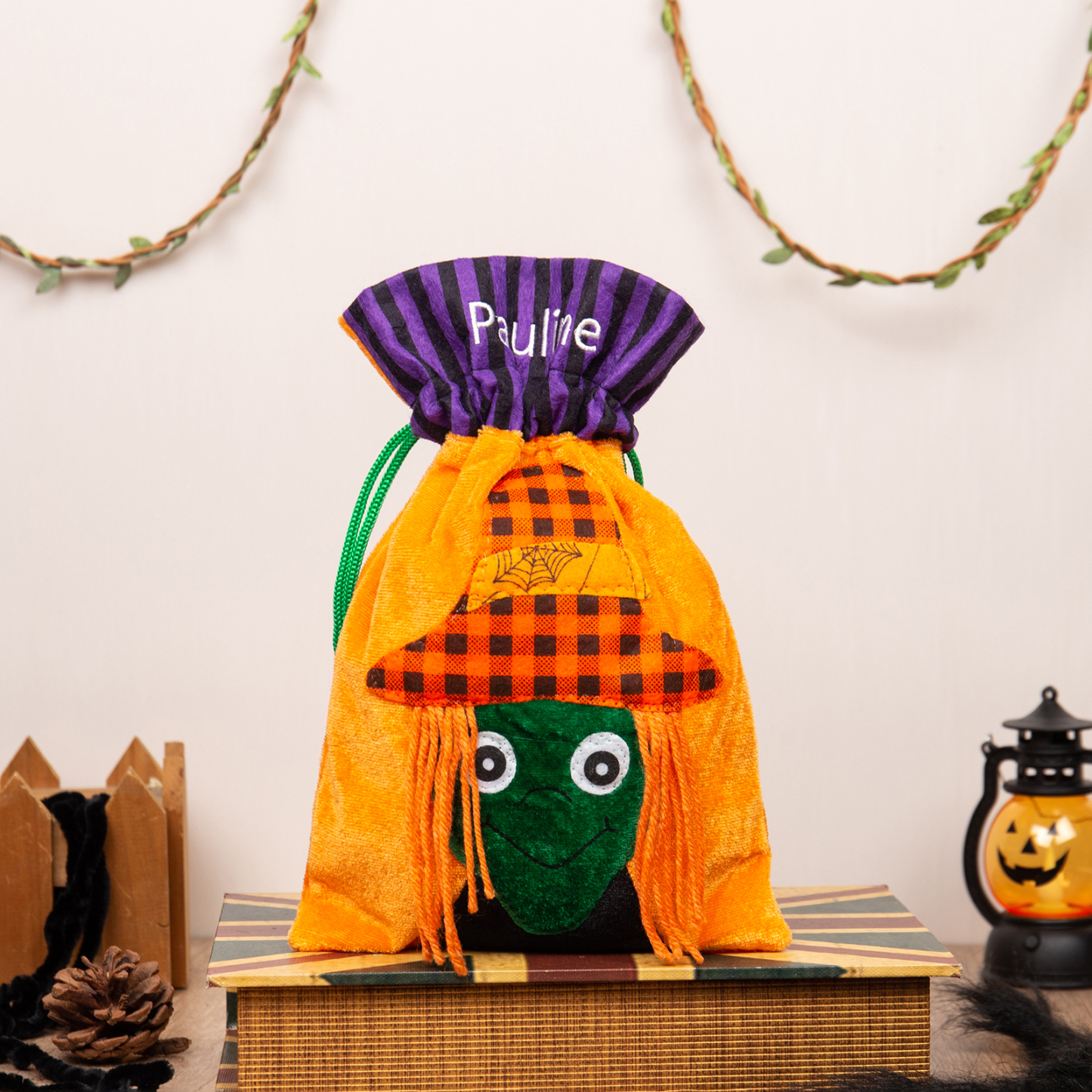 Personalisierter Name Halloween Tasche Süßes Oder Saures Süßigkeiten Tasche 