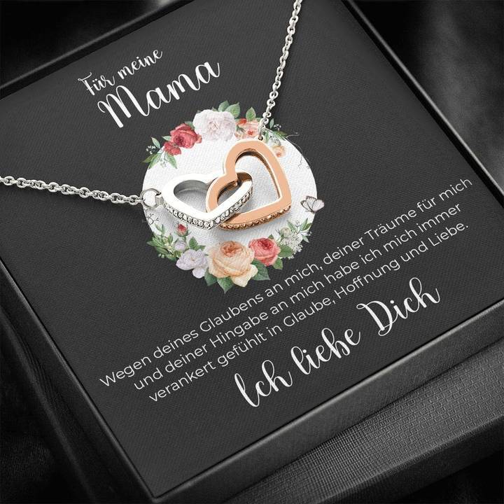 Kettenmachen S925 Silber Herz Halskette - Für Meine Mama von Kind - Muttertag Geschenk mit Nachrichtenkarte 32.59