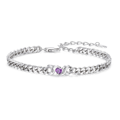 Personalisiertes Cuban Link Armband mit 1–5 Namen und Geburtssteinen Damen Armband, Muttertags- und Jahrestagsgeschenk für Mama, Ehefrau, Oma | Kettenmachen