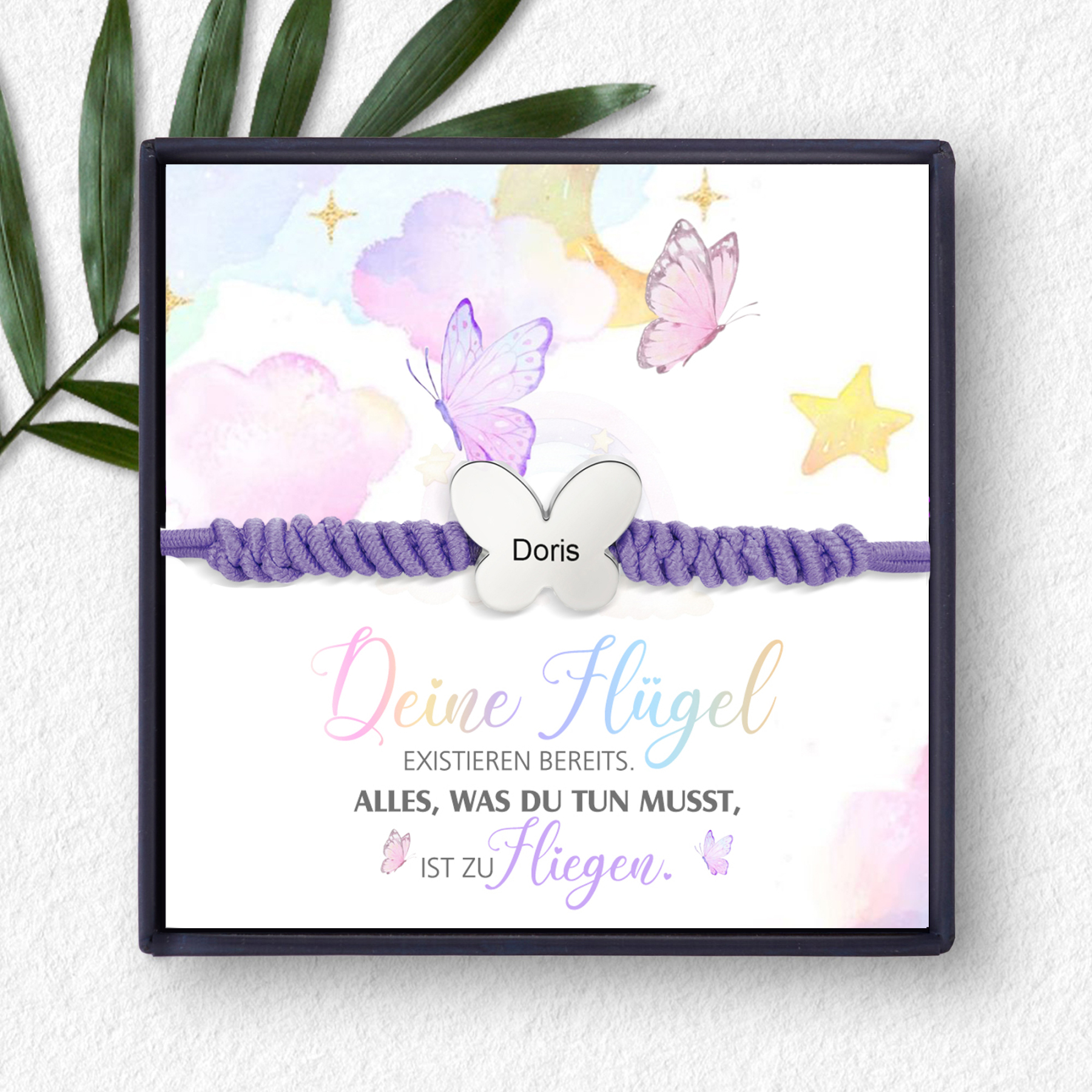 Schmetterling Armband-Deine Flügel existieren bereits. Alles, was du tun musst, ist zu fliegen-Schulanfang Geschenk mit Nachrichtenkarte