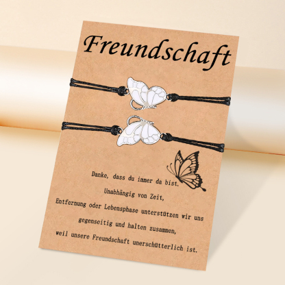 Schmetterlings-Armbänder Für Babyparty – 25 Stück Mit Karte & Organzabeutel, Verstellbar
