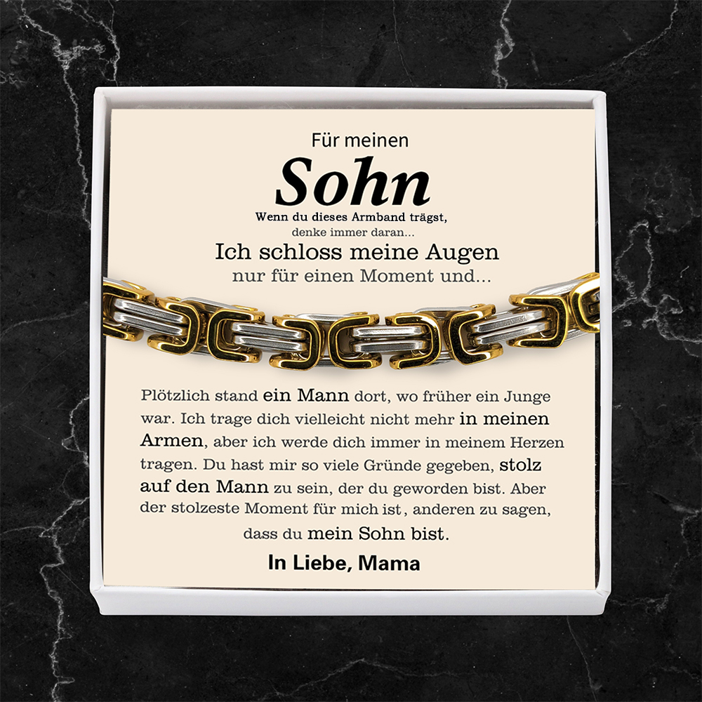 Herren Armband- An Meinen Sohn-Geschenk mit Nachrichtenkarte