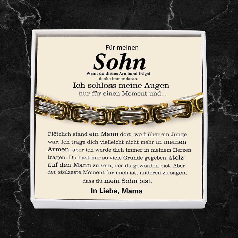 Kettenmachen Herren Armband- An Meinen Sohn-Geschenk mit Nachrichtenkarte 25.98