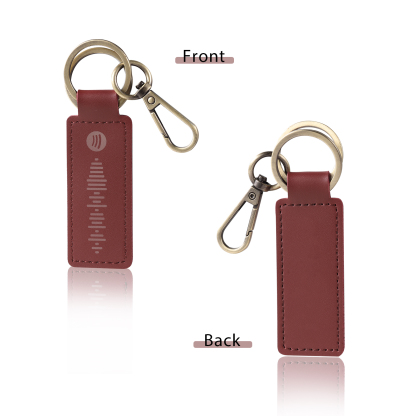 Personalisierter Spotify Code PU Leder Schlüsselanhänger