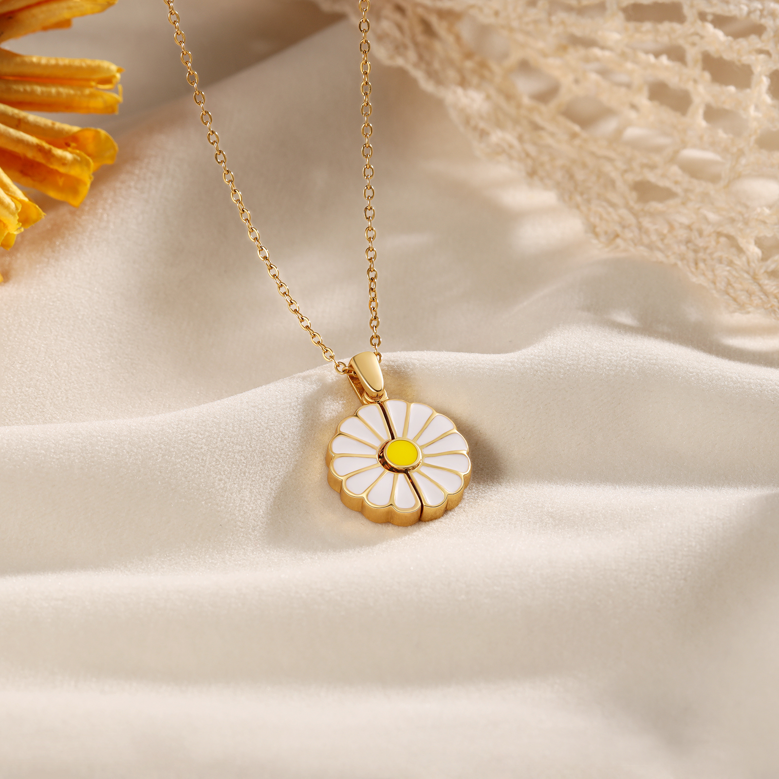 Personalisierte Name Gänseblümchen Halskette-An meine Tochter-Geschenk mit Nachrichtenkarte